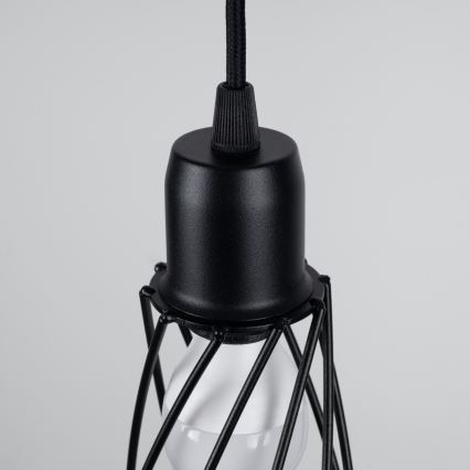 Chandelier on a string SUBA 1xE27/15W/230V black