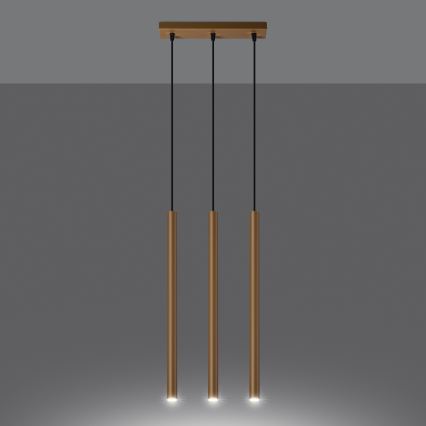 Chandelier on a string PASTELO 3xG9/8W/230V gold