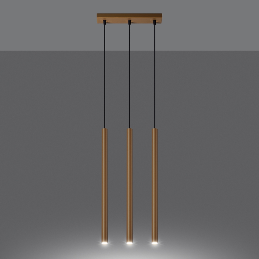 Chandelier on a string PASTELO 3xG9/8W/230V gold