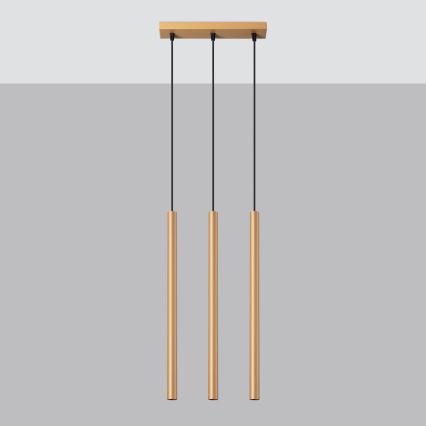 Chandelier on a string PASTELO 3xG9/8W/230V gold