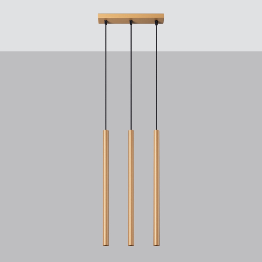Chandelier on a string PASTELO 3xG9/8W/230V gold