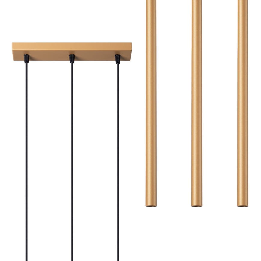 Chandelier on a string PASTELO 3xG9/8W/230V gold
