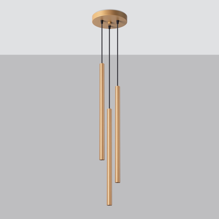 Chandelier on a string PASTELO 3xG9/8W/230V gold