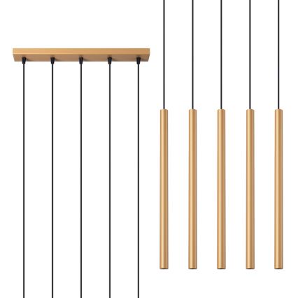 Chandelier on a string PASTELO 5xG9/8W/230V gold