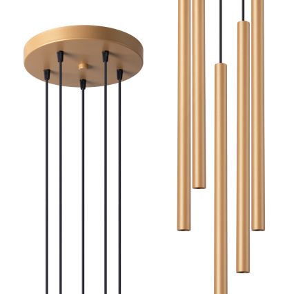 Chandelier on a string PASTELO 5xG9/8W/230V gold
