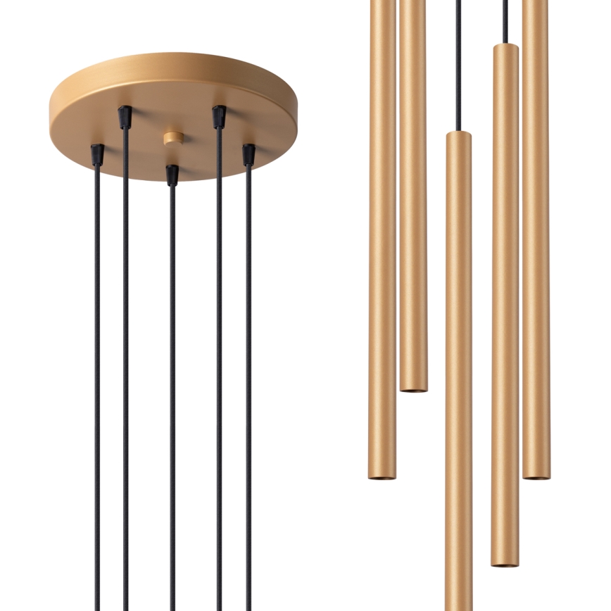 Chandelier on a string PASTELO 5xG9/8W/230V gold