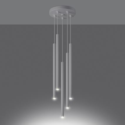 Chandelier on a string PASTELO 5xG9/8W/230V white