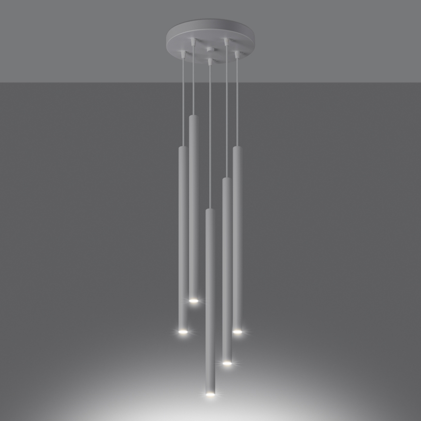 Chandelier on a string PASTELO 5xG9/8W/230V white