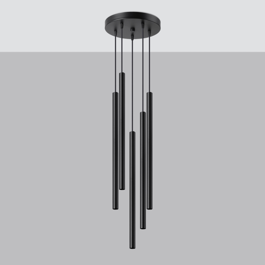 Chandelier on a string PASTELO 5xG9/8W/230V black