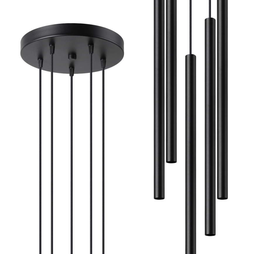 Chandelier on a string PASTELO 5xG9/8W/230V black