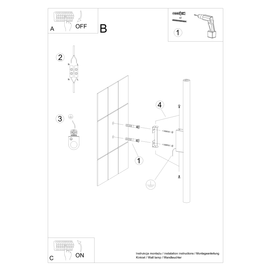 Wall light PASTELO 2xG9/8W/230V black
