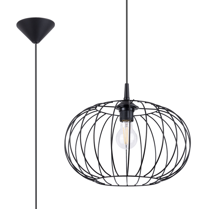 Chandelier on a string TSUNO 1xE27/15W/230V black