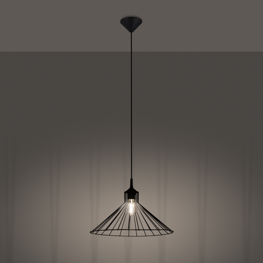 Chandelier on a string EDA 1xE27/15W/230V black