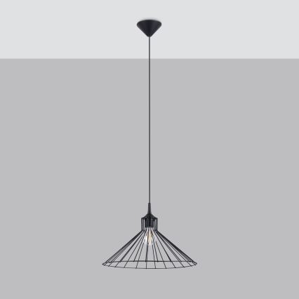 Chandelier on a string EDA 1xE27/15W/230V black