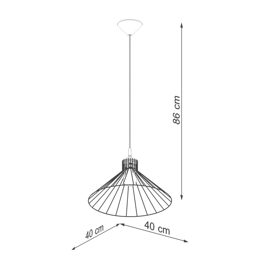 Chandelier on a string EDA 1xE27/15W/230V black