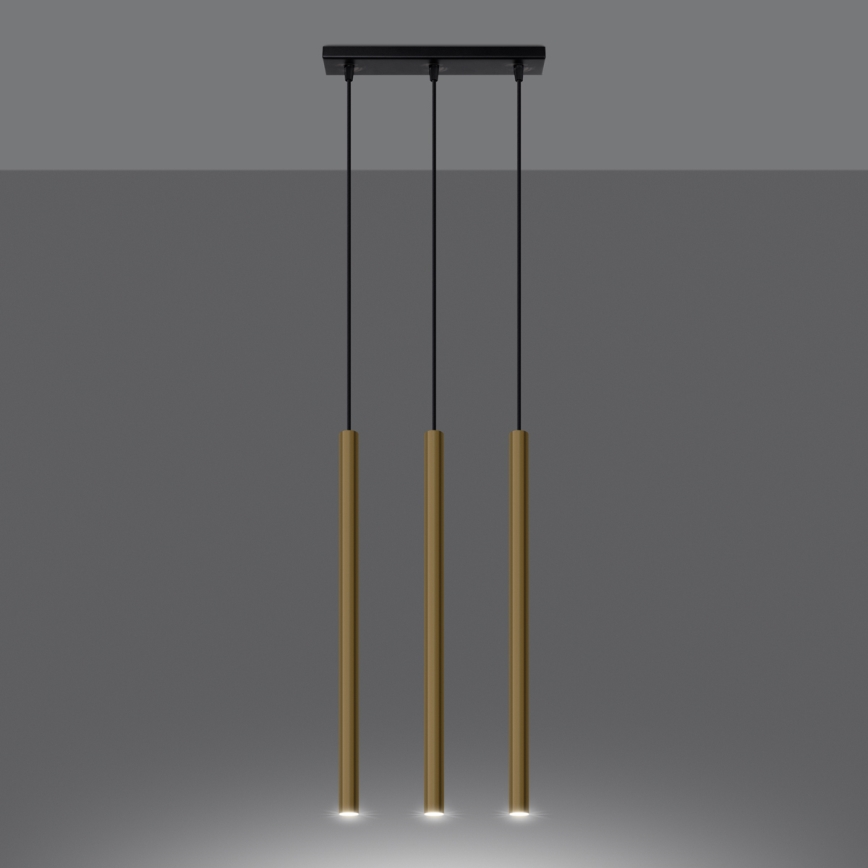 Chandelier on a string PASTELO 3xG9/8W/230V gold