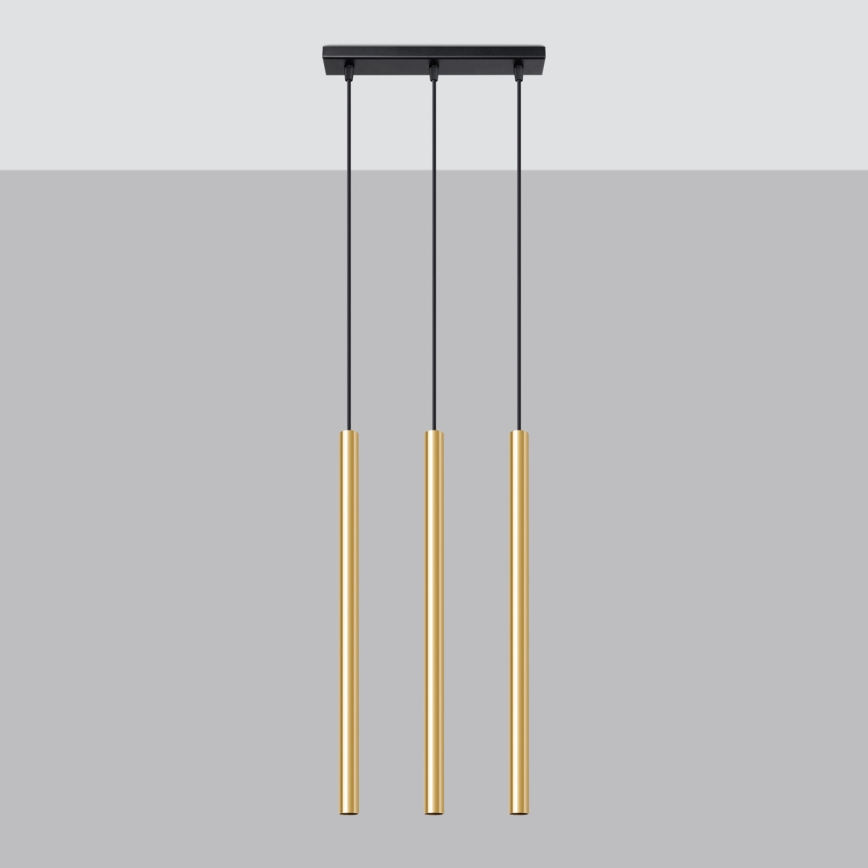 Chandelier on a string PASTELO 3xG9/8W/230V gold