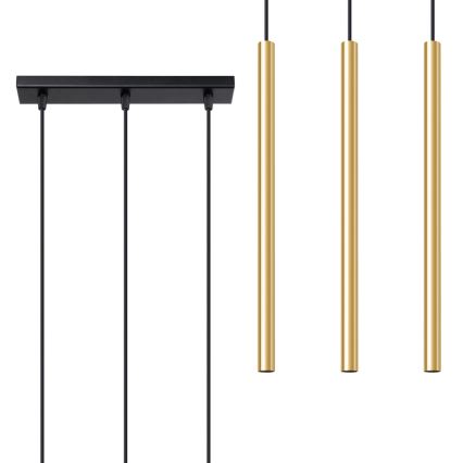 Chandelier on a string PASTELO 3xG9/8W/230V gold