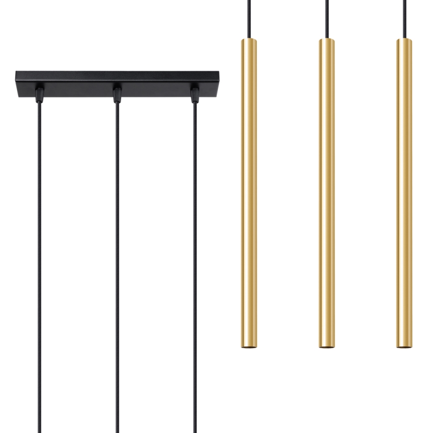 Chandelier on a string PASTELO 3xG9/8W/230V gold