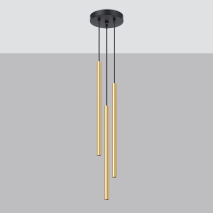 Chandelier on a string PASTELO 3xG9/8W/230V gold