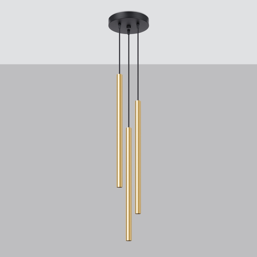Chandelier on a string PASTELO 3xG9/8W/230V gold