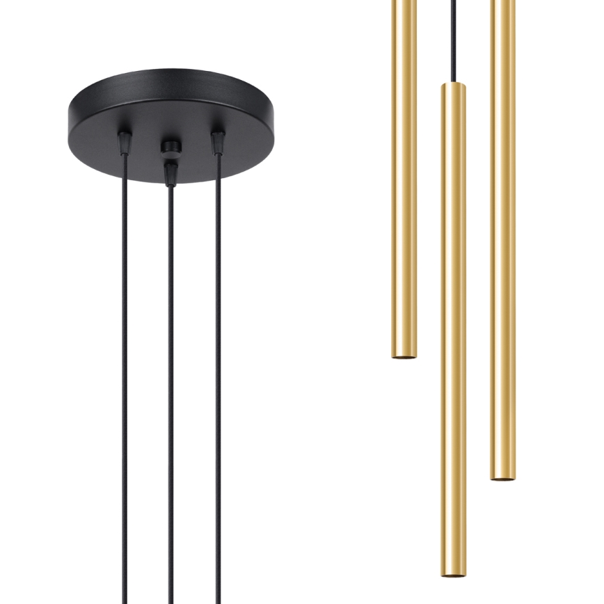 Chandelier on a string PASTELO 3xG9/8W/230V gold