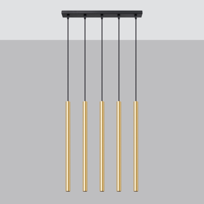 Chandelier on a string PASTELO 5xG9/8W/230V gold