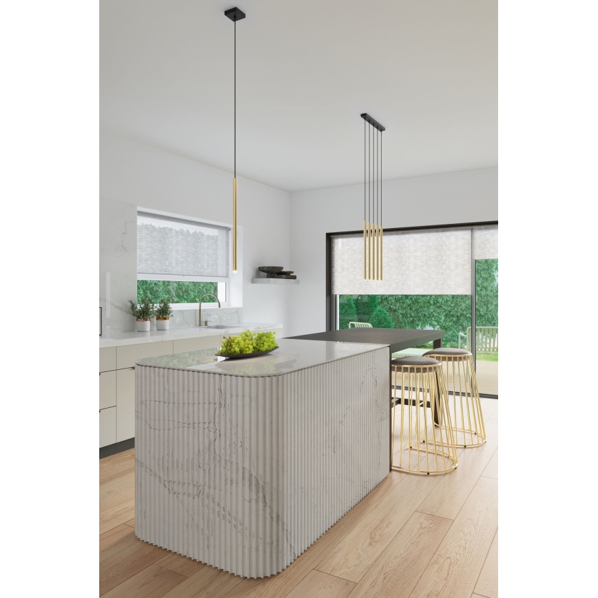 Chandelier on a string PASTELO 5xG9/8W/230V gold