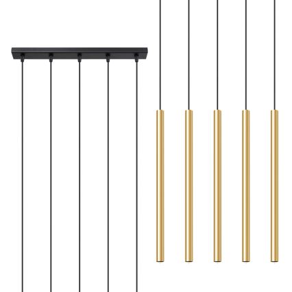 Chandelier on a string PASTELO 5xG9/8W/230V gold