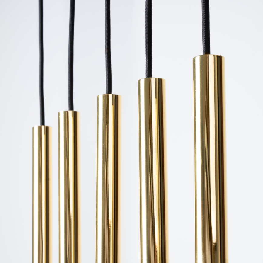Chandelier on a string PASTELO 5xG9/8W/230V gold