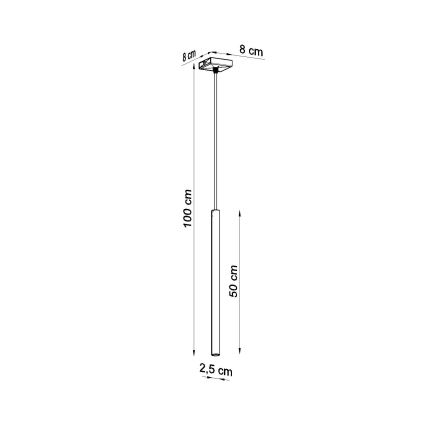 Chandelier on a string PASTELO 1xG9/8W/230V shiny chrome