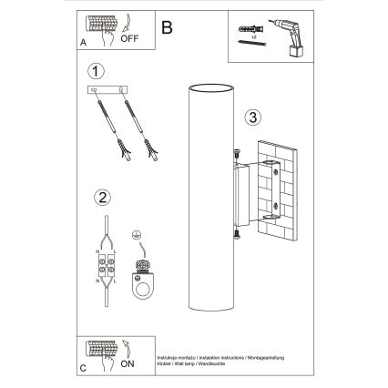 Wall light LAGOS 2xGU10/10W/230V gold