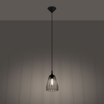 Chandelier on a string LEYO 1xE27/15W/230V black