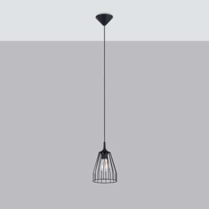 Chandelier on a string LEYO 1xE27/15W/230V black