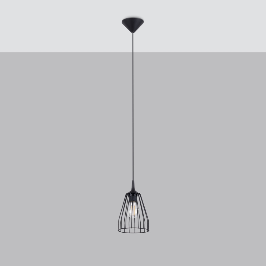 Chandelier on a string LEYO 1xE27/15W/230V black