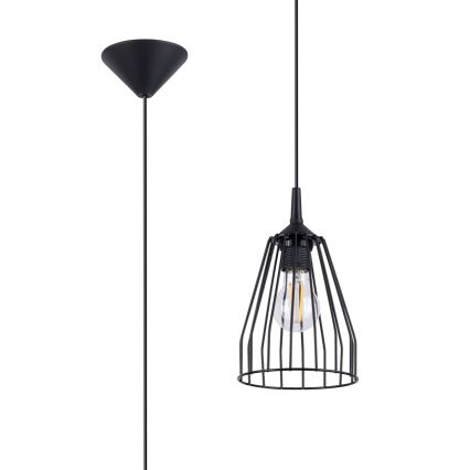 Chandelier on a string LEYO 1xE27/15W/230V black