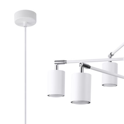 Chandelier on a string LEMMI 6xGU10/10W/230V white