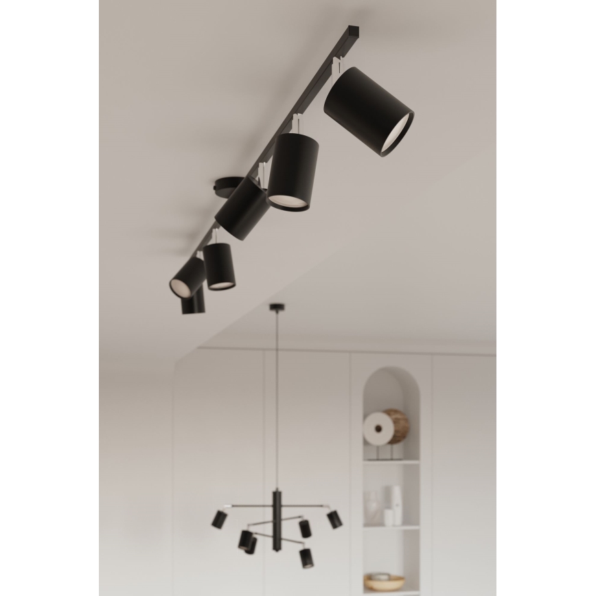Chandelier on a string LEMMI 6xGU10/10W/230V black