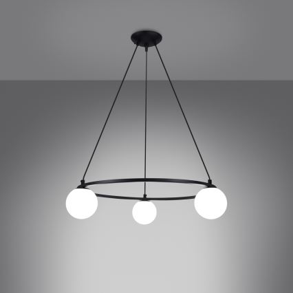 Chandelier on a string YOLI 3xG9/8W/230V black