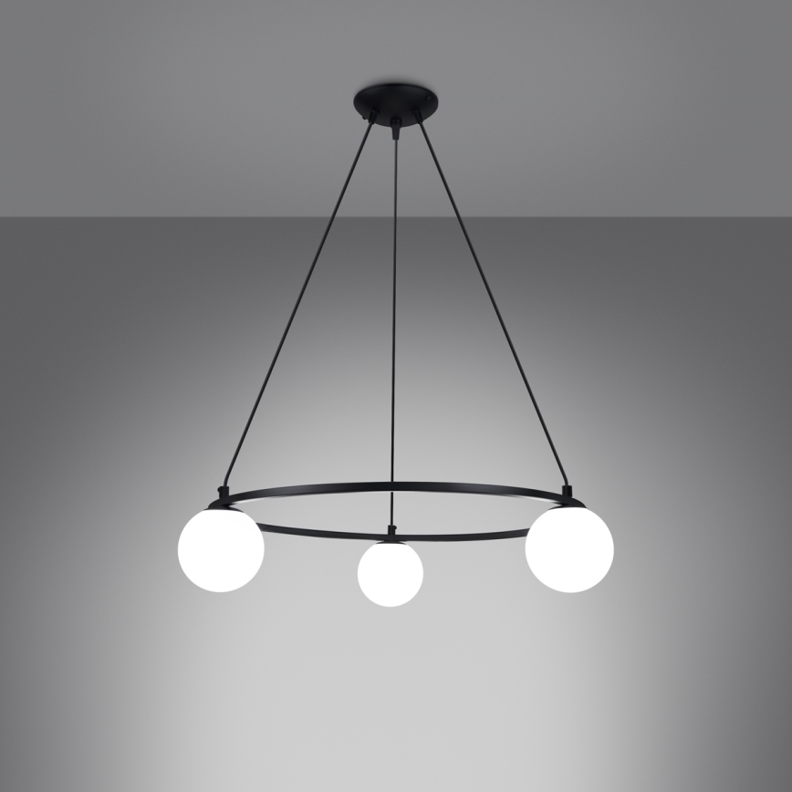 Chandelier on a string YOLI 3xG9/8W/230V black