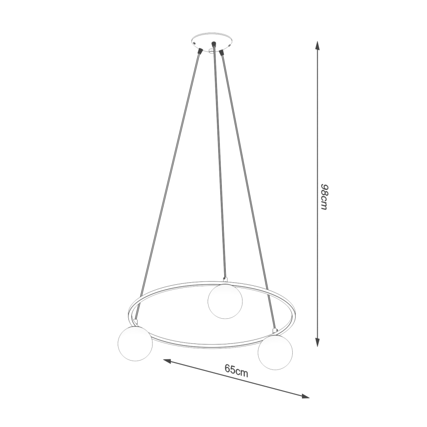 Chandelier on a string YOLI 3xG9/8W/230V black