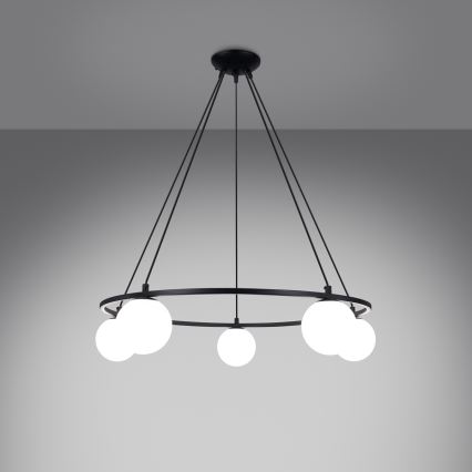 Chandelier on a string YOLI 5xG9/8W/230V black