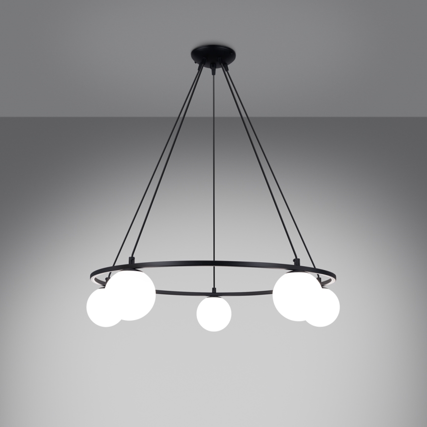 Chandelier on a string YOLI 5xG9/8W/230V black