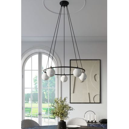 Chandelier on a string YOLI 5xG9/8W/230V black
