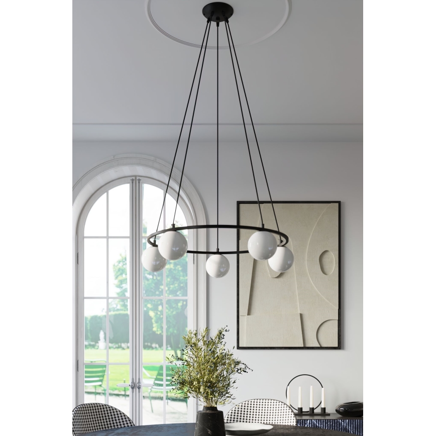 Chandelier on a string YOLI 5xG9/8W/230V black