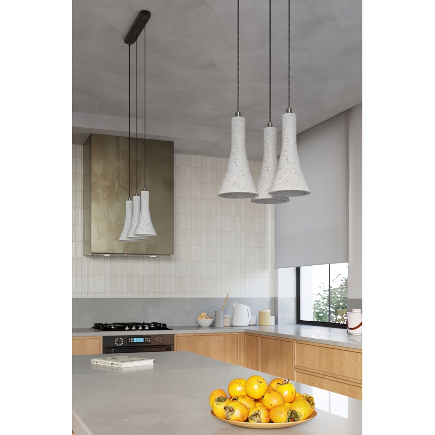 Chandelier on a string REA 1xE14/12W/230V concrete