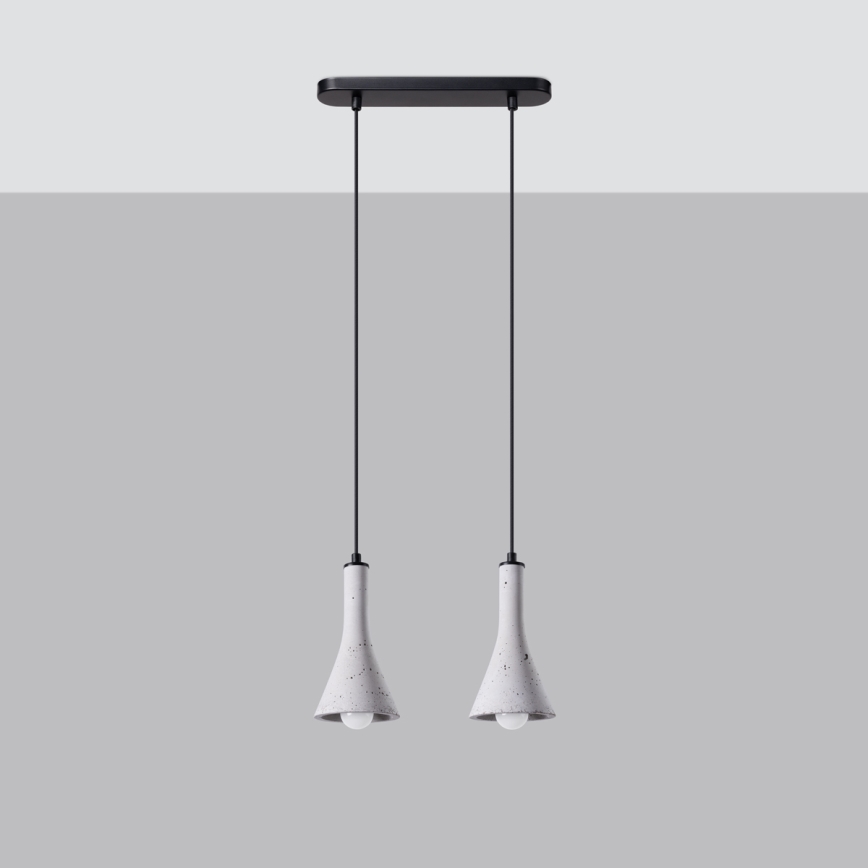 Chandelier on a string REA 2xE14/12W/230V concrete