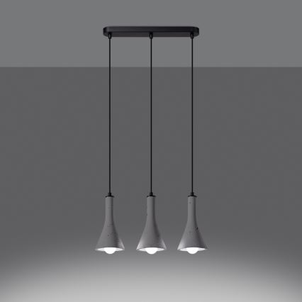 Chandelier on a string REA 3xE14/12W/230V concrete
