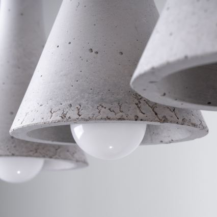 Chandelier on a string REA 3xE14/12W/230V concrete