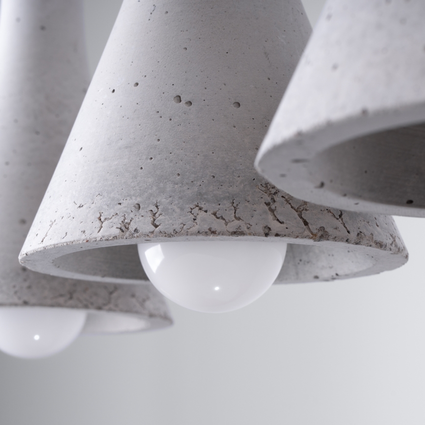 Chandelier on a string REA 3xE14/12W/230V concrete